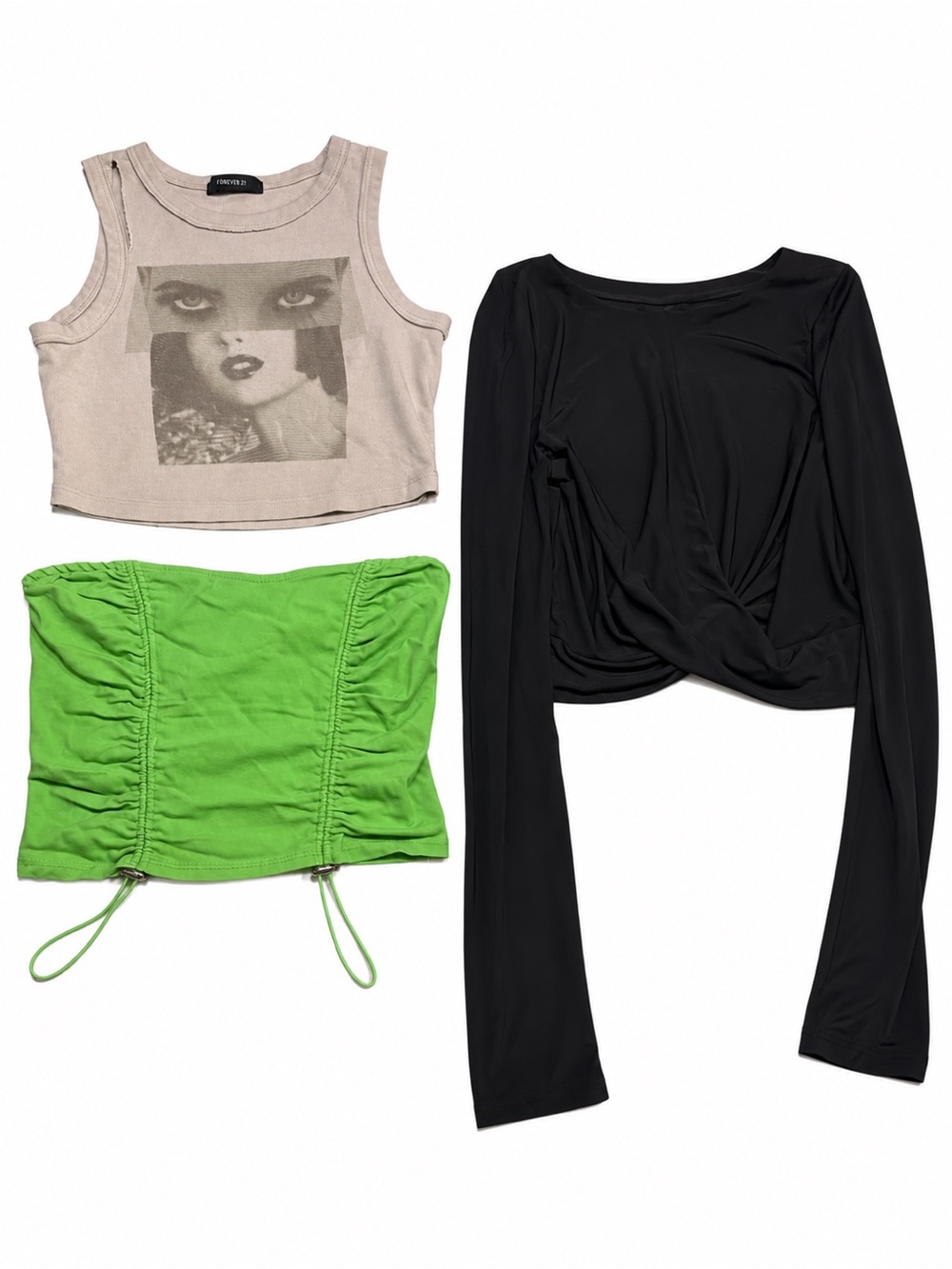 Unbranded Black Long-Sleeve Twist Front Top - Women's